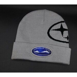 Subaru Of Bend Central Oregon Beanie Hat Grey With Patch